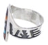Southwest Sterling Silver Multicolor Ring Size 7 EX61091